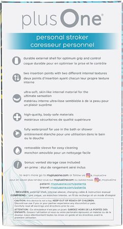 Персональний строкер для чоловіків plusOne, ультрам'який, повністю водонепроникний, дискретний дизайн
