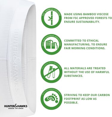 Боксерки чоловічі Hunter & Hawks 4 шт. у наборі, розмір S-6X, м'які, антибактеріальні, дихаючі, ідеальна посадка, Coo Dry Sips, мультипак (XXL, білий)