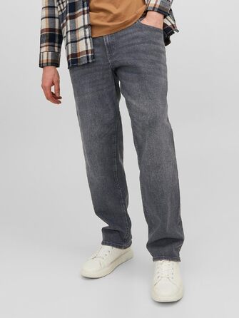 Чоловічі джинси Jack & Jones JJIMIKE Tapered Fit (завужені), великий розмір, чорний денім, 42W / 32L
