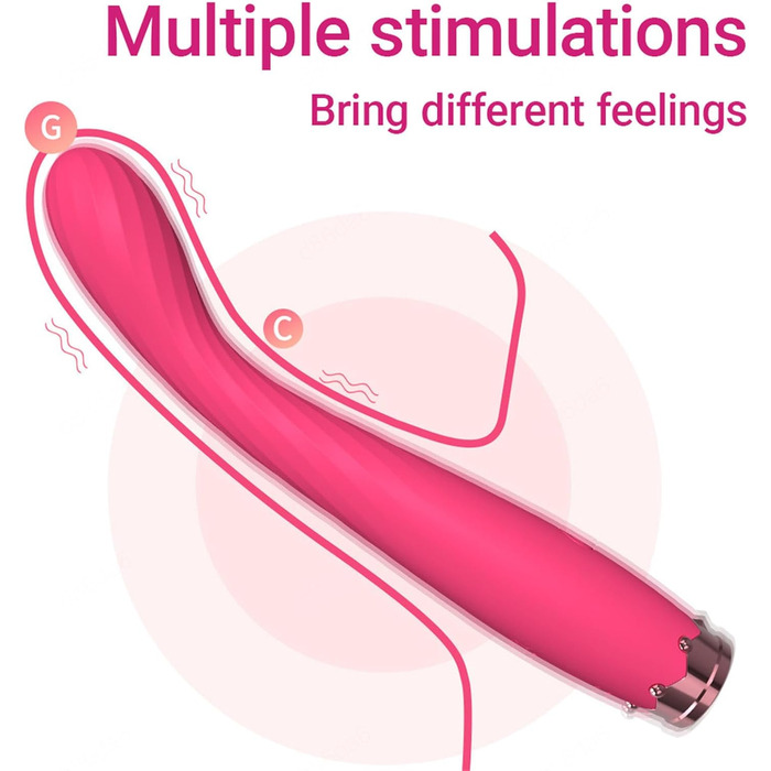 Вібратор G-Punkt Silikon з 10 режимами вібрації для жінок, масажер клітора, секс-іграшка, дildo, для жінок та пар, рожевий