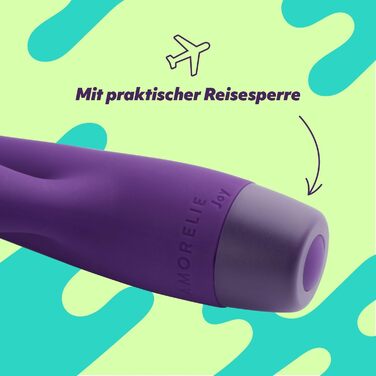 Вібратор AMORELIE Joy – Кролик для жінок | Водостійкий, перезаряджуваний, силікон, ABS, фіолетовий