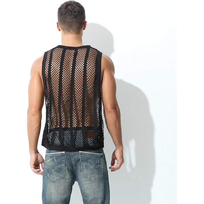 Чоловіча майка-топ Evankin з мереживом, чорна