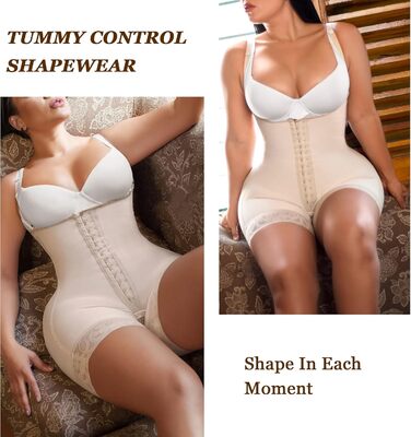 Корсет YIANNA для жінок: формування живота, сильне формування, висока компресія, боді, комбінезон, бежевий 3XL