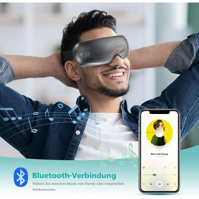 Масажер для очей Eyecloud Vision з підігрівом, Bluetooth-музикою та повітряним компресійним масажем для зняття втоми та сухості очей