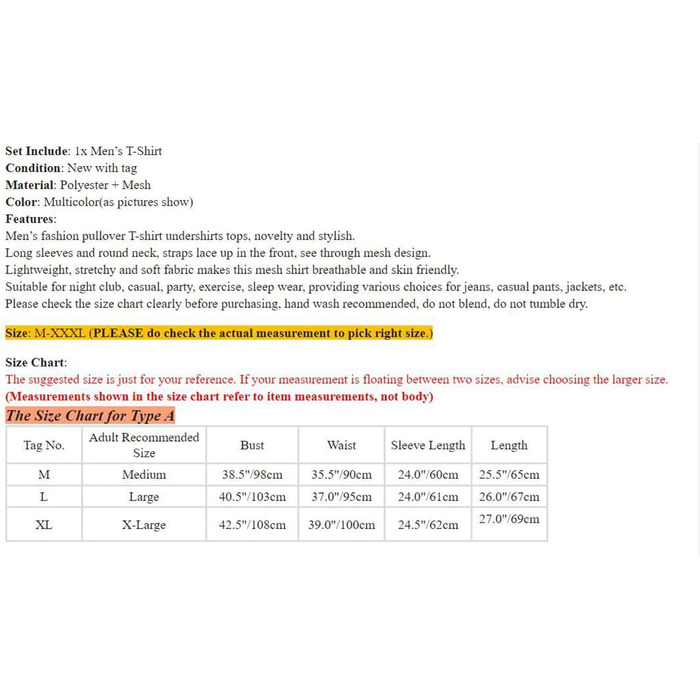 Чоловіча футболка з шнурівкою та сіткою, прозора - для клубів та вечірок