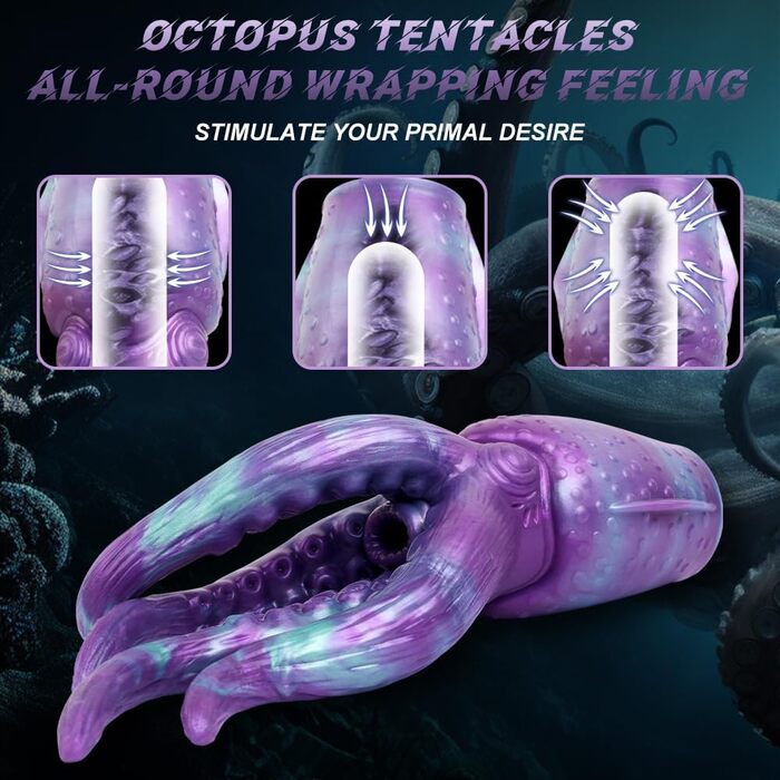 Реалістичний мастурбатор у вигляді інопланетної істоти з 4 щупальцями, силікон, 2 в 1, для чоловіків