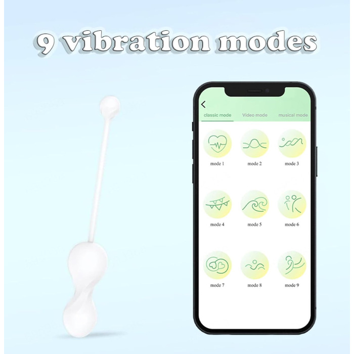 Вібратор з дистанційним керуванням та додатком, 9 режимів вібрації для жінок, портативний масажер G-Spot для пар, білий
