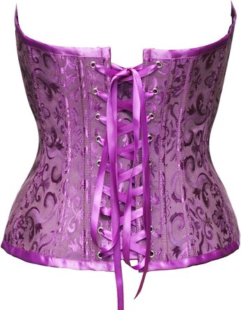 Бюстгальтер корсет Daen Brocade з лілового брокату XXL (Bslingerie®)