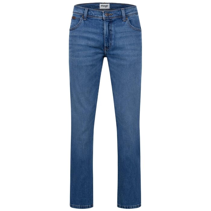 Чоловічі джинси Wrangler Texas Regular Fit Stretch — класичні прямі штани з деніму, колір Sweet Talker (42W / 32L)