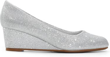 Жіночі туфлі-човники Dream Pairs із закритим носком, сріблясті, розмір 38.5 EU