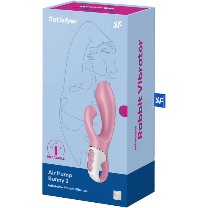 Satisfyer Air Bunny 2 - вібратор з надувним валом | Силікон | 12 режимів | Для жінок