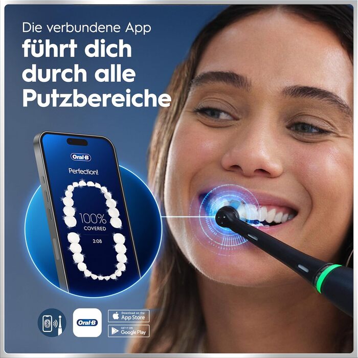 Електрична зубна щітка Oral-B iO Series 6 Black Lava: 5 режимів очищення, 3 насадки та дорожній футляр