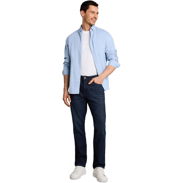 Чоловічі джинси Tom Tailor TTMARVIN Straight з ефектом Stretch, колір Rinsed Blue Denim (40W / 36L)