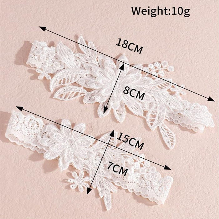 Жінські мереживні стрічки-тримачі для панчіх YUEKOPOU. 1 пара мереживних стрічок для наречених, весільних аксесуарів, костюмів, вечірок. Колір: світло-блакитний