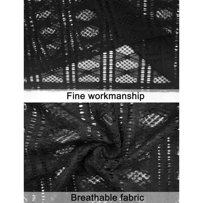 Чоловіча прозора сорочка з довгим рукавом Panegy, мереживна блуза, сітчаста сорочка, облягаючий крій, чорний, XS