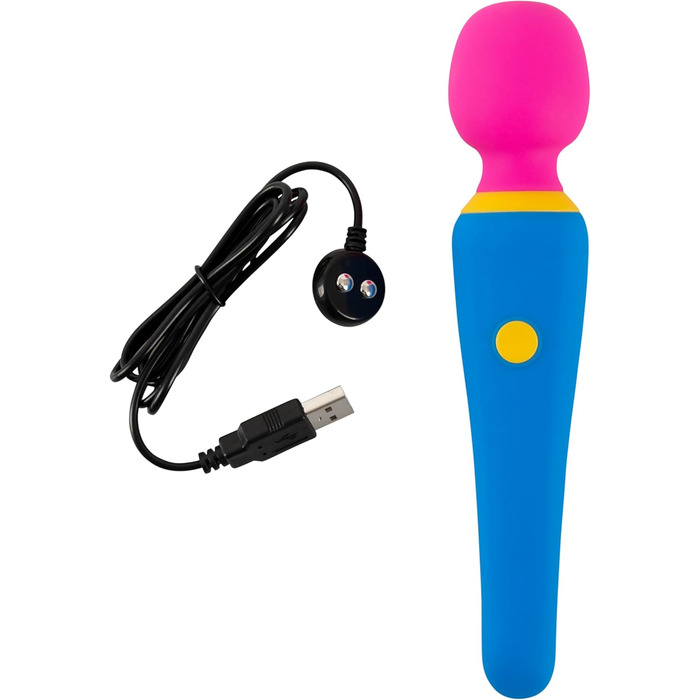 Масажер-вібратор Wand-Vibrator You2Toys - стимулюючий стрижень для одиноких та пар, 10 режимів вібрації, водонепроникний, кольоровий