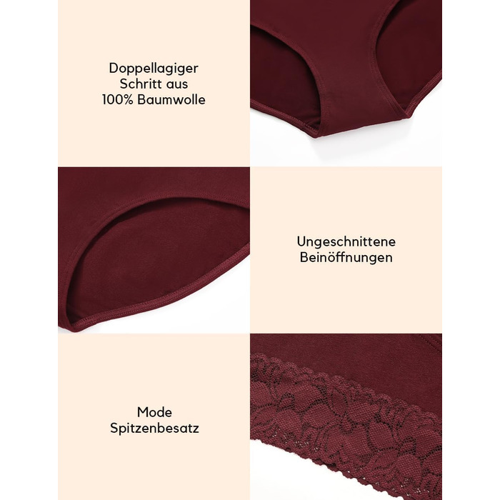 Сліпекс жіночі бавовняні труси ALTHEANRAY - 6 шт. (S, смугасті)