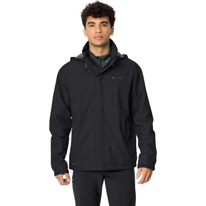 Чоловіча вітро- та водонепроникна куртка VAUDE Escape Light Jacket, дихаюча легка дощовик (4XL, black/deer brown)