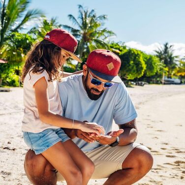 Набір бейсболок Soulbuddy для батька та сина (2 шт) — сімейний комплект кепок Snapback, темно-червоні, регульований розмір