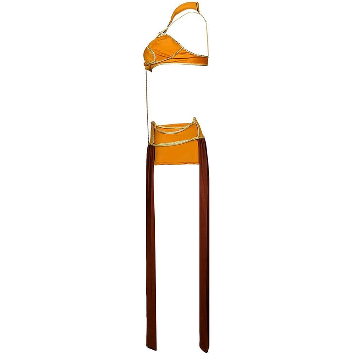 Костюм для жінок DLYQYZYG: сексуальний костюм принцеси-рабки, уніформа, костюм принцеси Леї, костюм для дорослих, косплей на Хелловін (коричневий, XL)