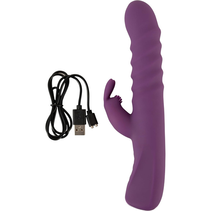 Вібратор для тіла JAVIDA Rabbit Vibe - 10 режимів, стимулятор клітора, 12.8-13.3 см, фіолетовий