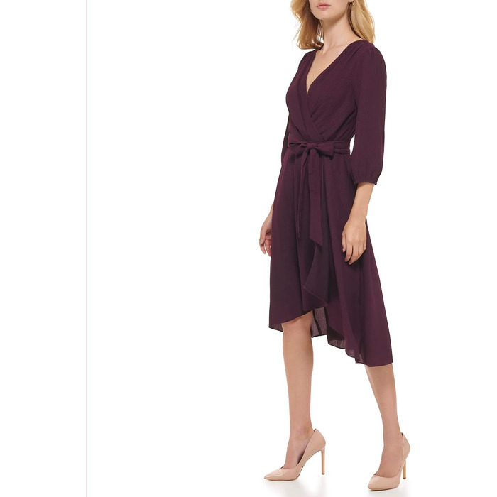 Сукня трапеція Tommy Hilfiger довгий рукав, фіолетовий (Aubergine) 36