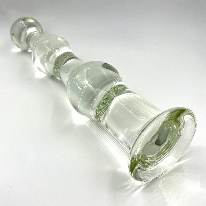 Скляний анальний дildo ScreaAss 31 см XXL з анальними кульками, 48/52/58 мм, для чоловіків та жінок