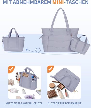 Жіноча сумка-шопер Wandering Nature 2-в-1: об'ємна сумка Tote Bag з відділенням для ноутбука 15.6