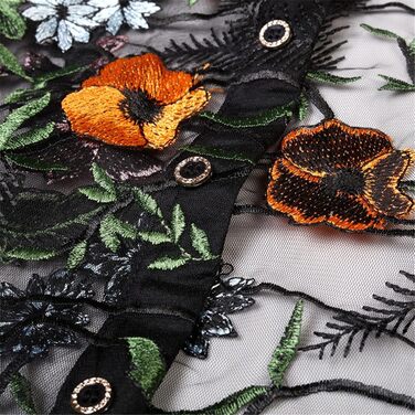 Прозора сорочка для чоловіків Yeuyyben з мереживом та квітковим принтом, блакитна, EU M (72-77 кг)