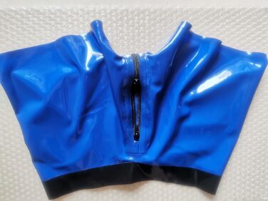 Шорти з латексу для чоловіків MFMYEE - прозорі, з блискавкою, ручна робота, XL