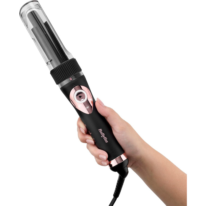 Автоматичний стайлер для локонів BaByliss Curl Secret Lite C1031E, 19 мм, 5 рівнів температури до 210°C, чорний з рожевим золотом