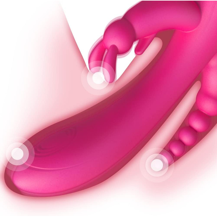 Вібратор FLYTAGLE для стимуляції клітора, 3-в-1 зайчик з 12 режимами вібрації, силіконовий, для жінок