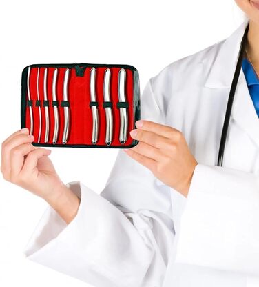 Набір дилататорів уретри: 8 дилататорів Hegar з подвійними кінцями (3-18 мм) + чохол для зберігання