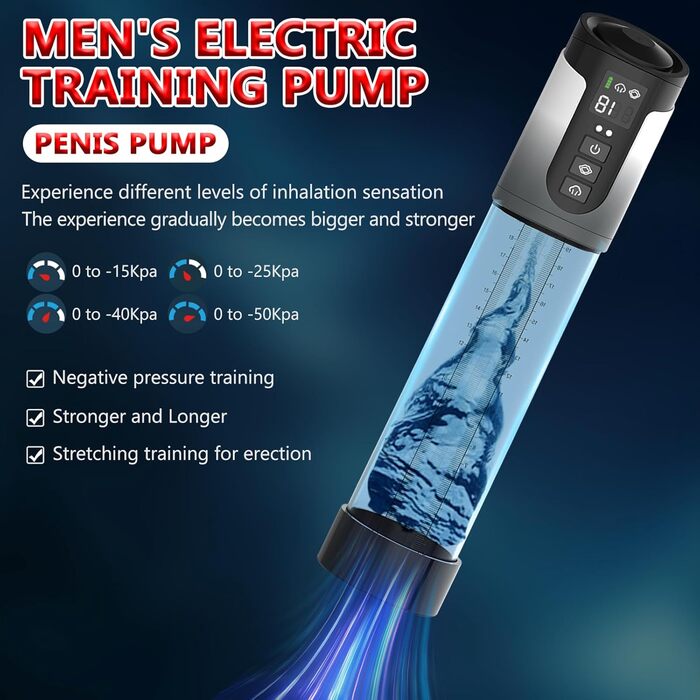 Електрична помпу для збільшення пеніса BDSMYEE - стимулятор, масажер для чоловіків