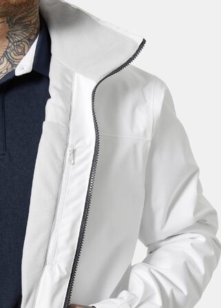Чоловіча утеплена куртка-мідлеєр Helly Hansen Midlayer Crew Jacket 2.0 з капюшоном, водонепроникна outdoor-куртка, XL, біла