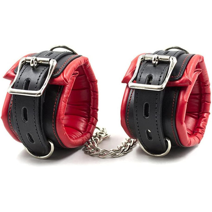 Набір наручників та кайданків для ніг Hanyi Leder з м'якою підкладкою, Bondage, іграшки для дорослих для жінок та чоловіків