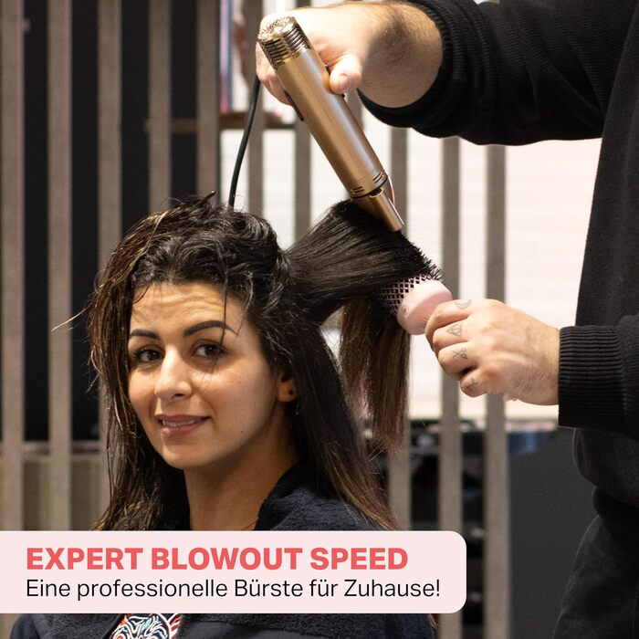 Керамічна кругла щітка для волосся Olivia Garden Expert Blowout Speed 45 мм, пастельно-рожева — для швидкого та професійного випрямлення