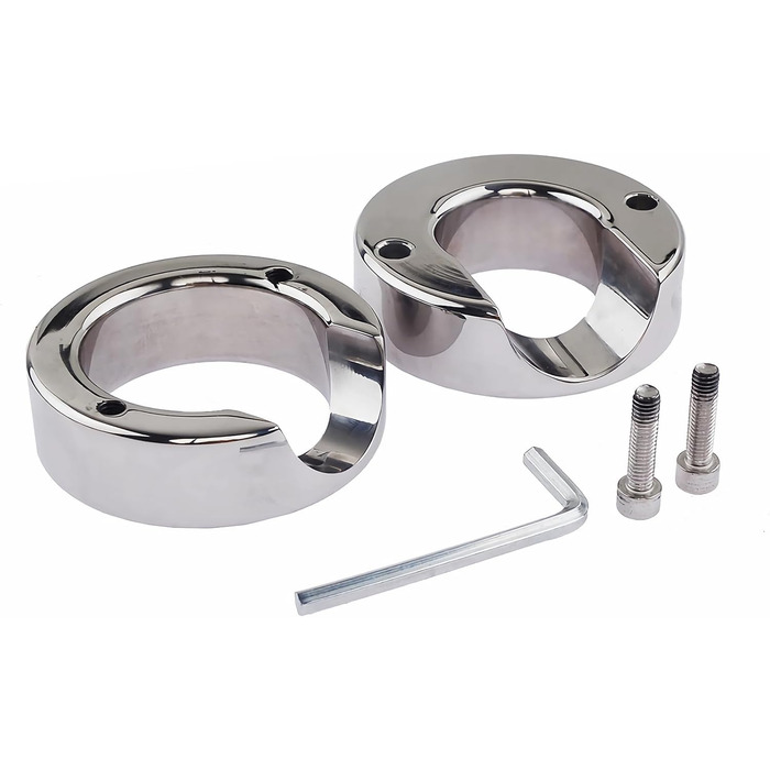 Кільце для яєчок та статевого члена з нержавіючої сталі для чоловіків, пристрій для обмеження яєчок, розтягуване кільце, металевий аксесуар для сексуального задоволення та тренувань (S)