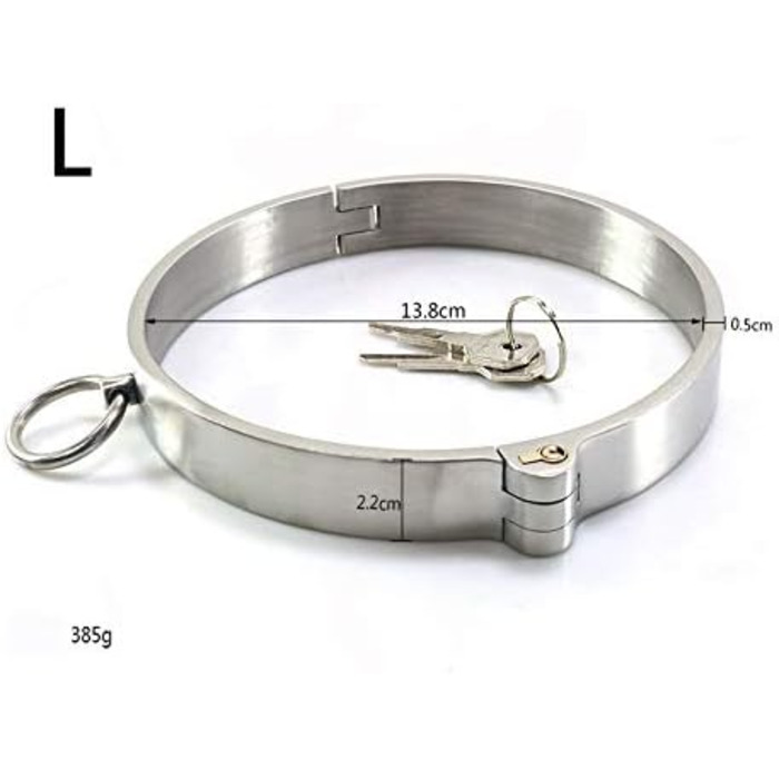 ZWFUN О-подібне намисто-ошейник для БДСМ, фетиш-іграшка для дорослих, срібло, для жінок, чоловіків, пар (L:13.8cm)