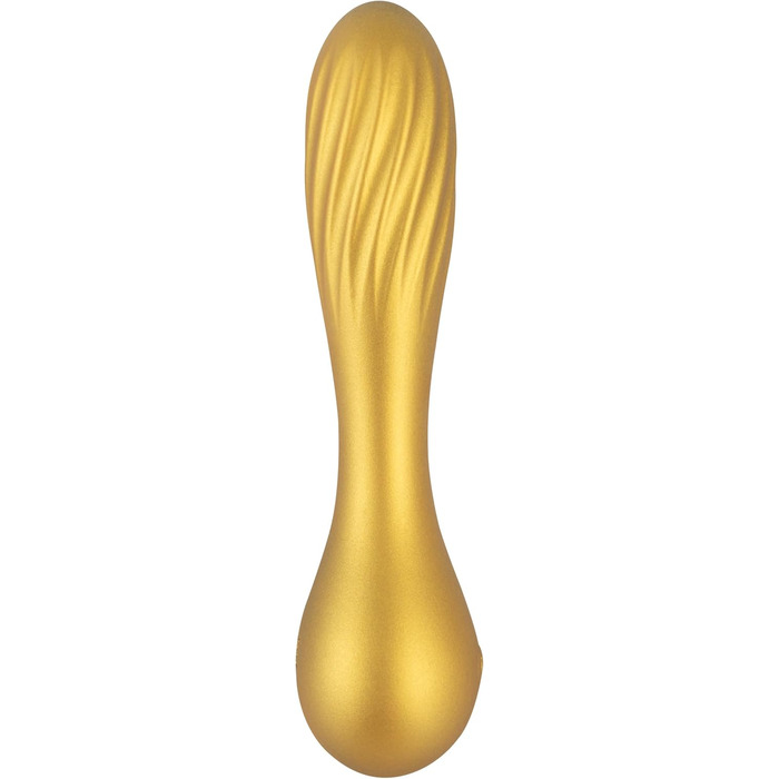 Вібратор Sweet Smile Flexible - 3,3 см (Металевий завиток, Золото)