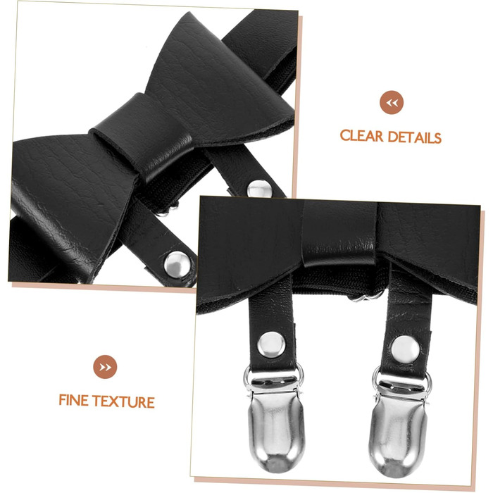 DEARMAMY Петля на ногу, жіночий носовий бандаж, панчошні стрічки, підтяжки для штанів, кліпси для панчіх, ремінь (Чорний, 18.00X10.50X1.00CM)