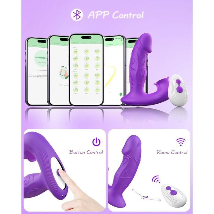 Набір вібраторів для жінок, вібратор клітора та G-точки, 9 режимів, 9 рівнів інтенсивності, пульт дистанційного керування, водонепроникний, тихий, секс-іграшка для пар
