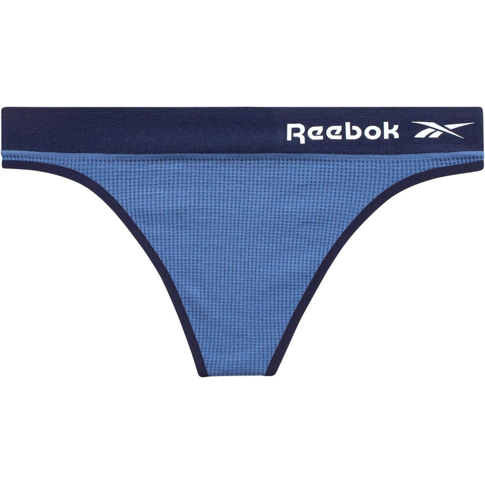 Труси жіночі Reebok - танга без швів (3 шт. в упаковці) M, кольори: коронний синій, чорний, шаркун (шкіра акули)