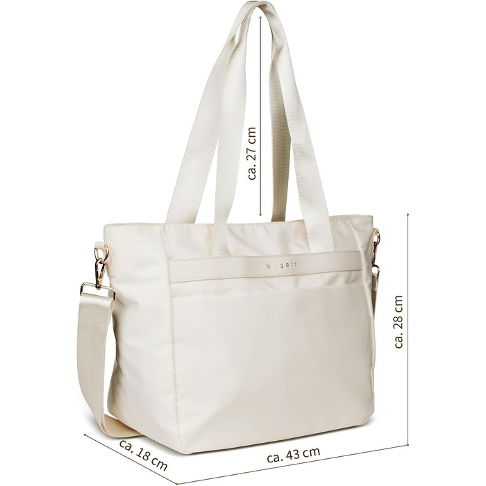 Жіноча сумка-шопер Bugatti Mare 2.0 велика містка сумка Tote Bag з відділеннями, бежева