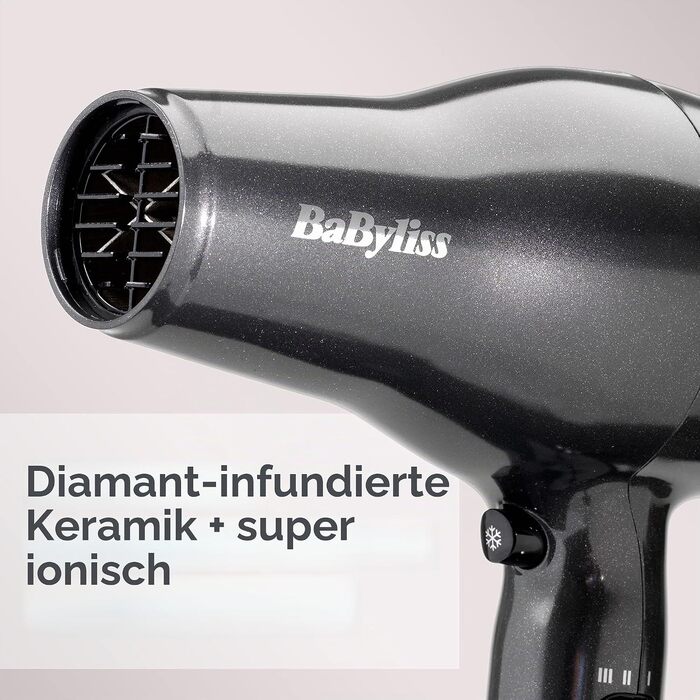 Професійний фен для волосся BaByliss Pro Power 2300W з іонною технологією Anti-Frizz, AC-мотором, 3 температурними та 2 швидкісними режимами, чорний, D5245E