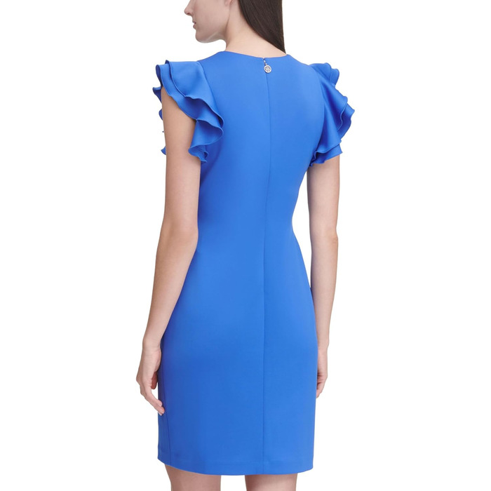 Сукня Tommy Hilfiger жіноча з короткими рукавами-воланами, колір Amparo Blue (42)