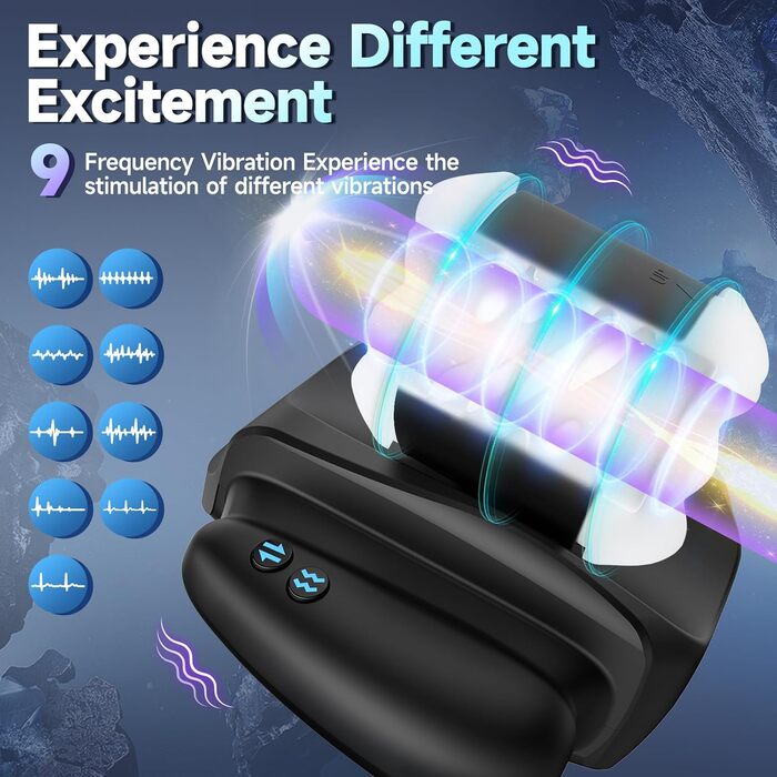 Електричний мастурбатор TDLPlus APP для чоловіків з 9 режимами вібрації та телескопічним режимом