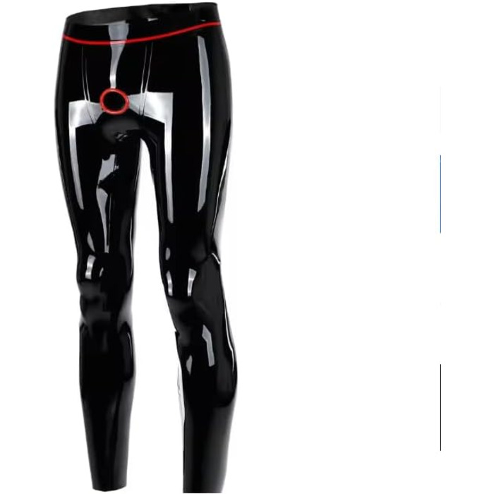 Латексний костюм Гейлоп: сексуальні легінси з відкритим верхом для чоловіків, чорний XXL