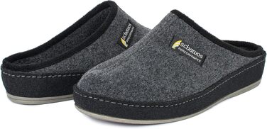 Чоловічі фетрові капці SCHAWOS 6030, дихаючі круглорічні домашні капці з протиковзаючою підошвою та анатомічною устілкою, сірі, розмір 40 EU