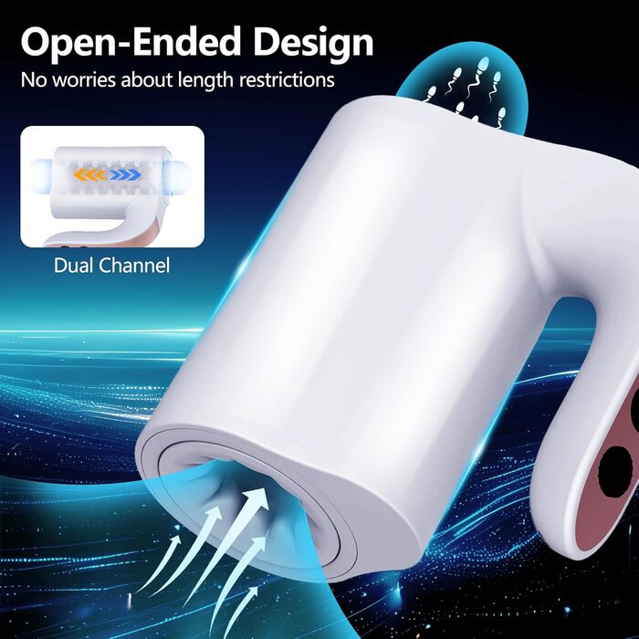 Автоматичний мастурбатор для чоловіків: 10 режимів, телескопічна конструкція, ротація, помпа, білий